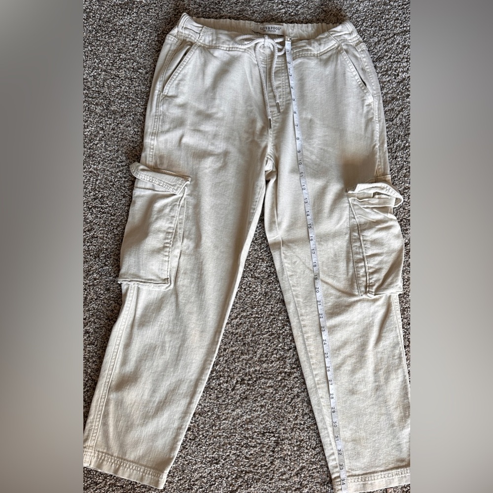 EUC Sz 6/28 Liverpool drawstring cargos